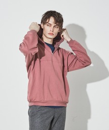 【MYSELF ABAHOUSE】米綿 裏毛 ハーフジップ パーカー