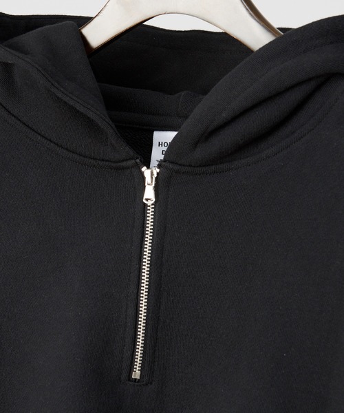 MYSELF ABAHOUSE（マイセルフアバハウス）の「【MYSELF ABAHOUSE】米綿 裏毛 ハーフジップ パーカー（パーカー・メンズ・ベージュ/ピンク/サックスブルー/ブラック・46/48）」の9枚目の写真