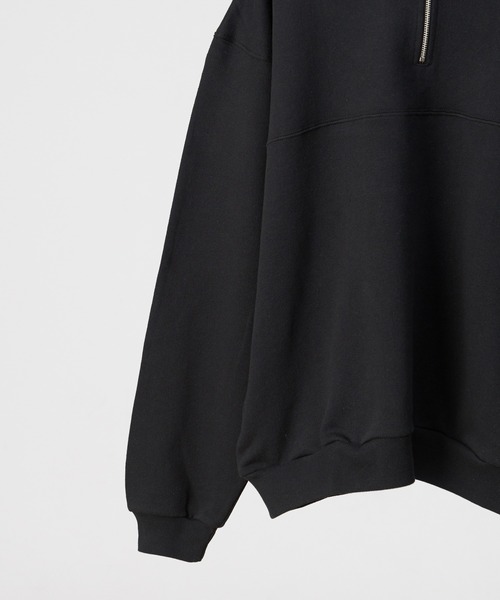 MYSELF ABAHOUSE（マイセルフアバハウス）の「【MYSELF ABAHOUSE】米綿 裏毛 ハーフジップ パーカー（パーカー・メンズ・ベージュ/ピンク/サックスブルー/ブラック・46/48）」の11枚目の写真