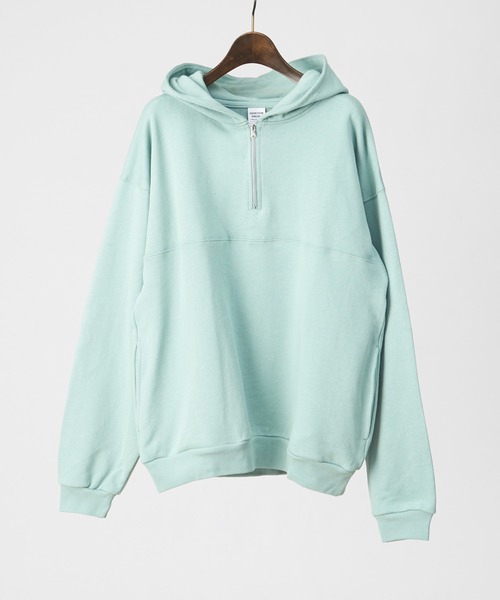 MYSELF ABAHOUSE（マイセルフアバハウス）の「【MYSELF ABAHOUSE】米綿 裏毛 ハーフジップ パーカー（パーカー・メンズ・ベージュ/ピンク/サックスブルー/ブラック・46/48）」の19枚目の写真