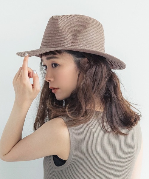 coca（coca）（コカ）の「ハンサムペーパーハット（ハット・レディース・ベージュ/ブラウン/アイボリー・ONE SIZE）」の2枚目の写真