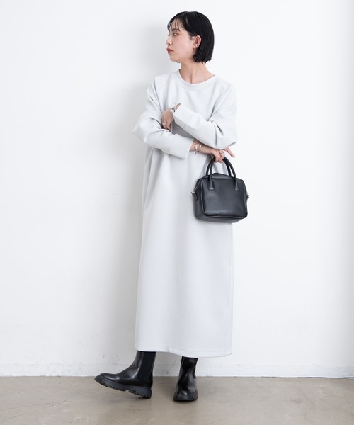 Aunt Marie's（アントマリーズ）の「ボンディングロングワンピース / Aunt Marie’ｓ（ワンピース・レディース・ライトグレー/ライトブルー/ブラック・FREE）」の11枚目の写真