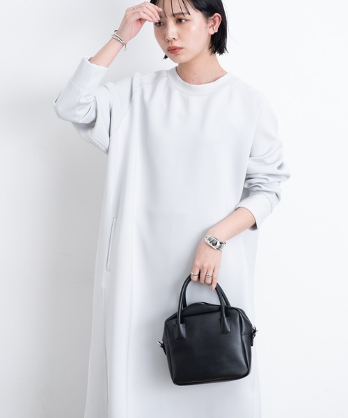 Aunt Marie's（アントマリーズ）の「ボンディングロングワンピース / Aunt Marie’ｓ（ワンピース・レディース・ライトグレー/ライトブルー/ブラック・FREE）」の18枚目の写真