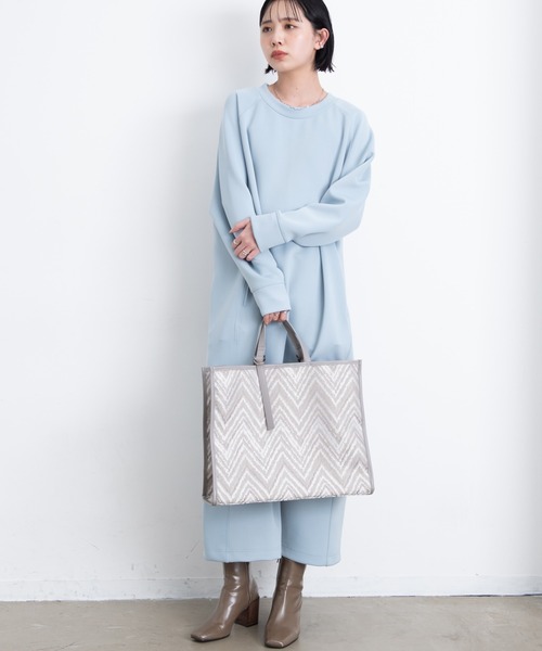 Aunt Marie's（アントマリーズ）の「ボンディングロングワンピース / Aunt Marie’ｓ（ワンピース・レディース・ライトグレー/ライトブルー/ブラック・FREE）」の15枚目の写真