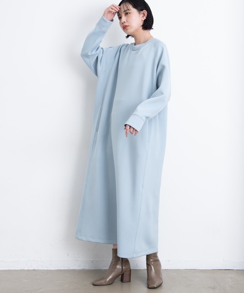 Aunt Marie's（アントマリーズ）の「ボンディングロングワンピース / Aunt Marie’ｓ（ワンピース・レディース・ライトグレー/ライトブルー/ブラック・FREE）」の22枚目の写真