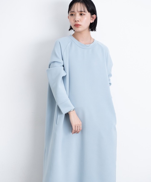 Aunt Marie's（アントマリーズ）の「ボンディングロングワンピース / Aunt Marie’ｓ（ワンピース・レディース・ライトグレー/ライトブルー/ブラック・FREE）」の16枚目の写真