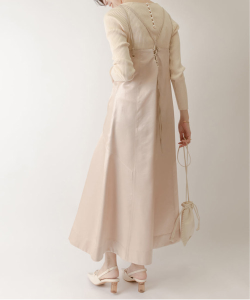 RANDA(ランダ)の「フレアラインキャミワンピース(ワンピース・レディース・ブラウン/ピンク/グリーン・1/0)」の15枚目の写真