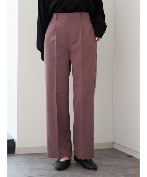 earth music&ecology(アースミュージックアンドエコロジー)の「【WEB限定】センタープレスストレートパンツ *(その他パンツ・レディース・ミント/ライトベージュ/ブルー/レッド系その他/ダークパープル/チョコ・S/M)」の5枚目の写真