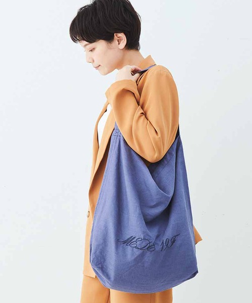 MEDE19F（メデジュウキュウ）の「ＭＥＤＥ１９Ｆ　フレンチリネンクロスのトートバッグ（トートバッグ・レディース・ナチュラル/ブルー・1/2）」の2枚目の写真