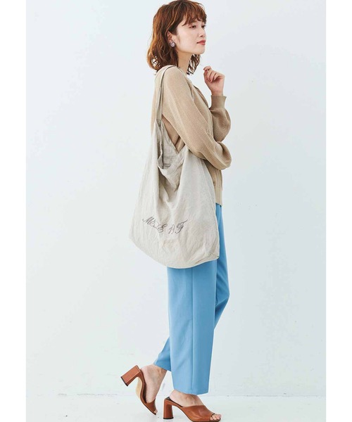 MEDE19F（メデジュウキュウ）の「ＭＥＤＥ１９Ｆ　フレンチリネンクロスのトートバッグ（トートバッグ・レディース・ナチュラル/ブルー・1/2）」の4枚目の写真