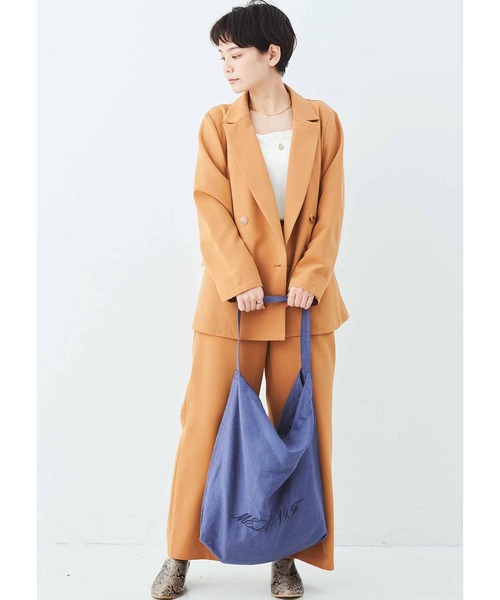 MEDE19F（メデジュウキュウ）の「ＭＥＤＥ１９Ｆ　フレンチリネンクロスのトートバッグ（トートバッグ・レディース・ナチュラル/ブルー・1/2）」の6枚目の写真