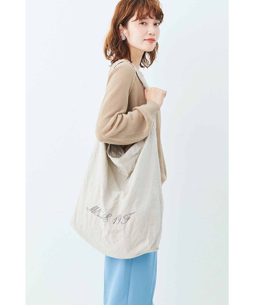 MEDE19F（メデジュウキュウ）の「ＭＥＤＥ１９Ｆ　フレンチリネンクロスのトートバッグ（トートバッグ・レディース・ナチュラル/ブルー・1/2）」の3枚目の写真