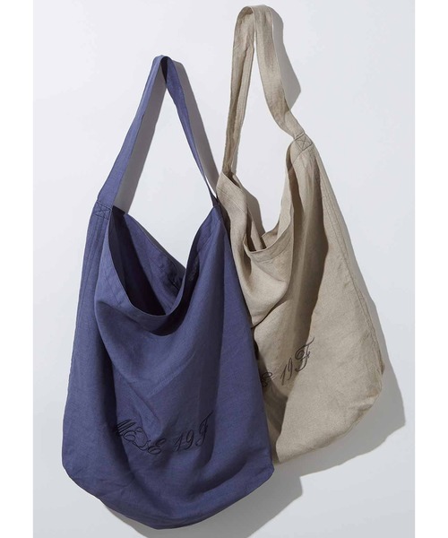 MEDE19F（メデジュウキュウ）の「ＭＥＤＥ１９Ｆ　フレンチリネンクロスのトートバッグ（トートバッグ・レディース・ナチュラル/ブルー・1/2）」の7枚目の写真