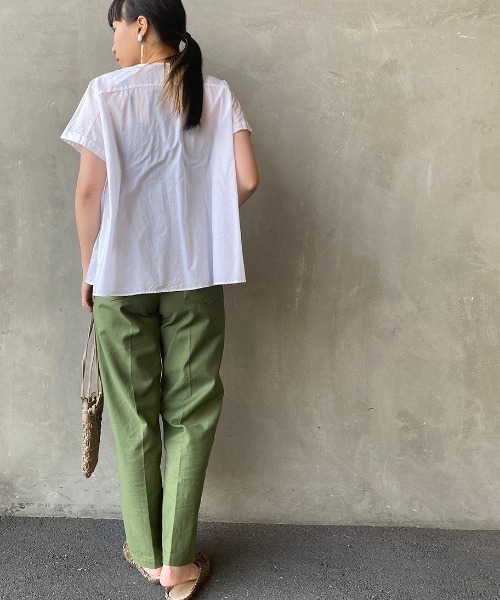 mizuiroind（ミズイロインド）の「[mizuiro ind/ミズイロインド] ピンタックノースリーブシャツブラウス（シャツ/ブラウス・レディース・オフホワイト/ブラック・F）」の16枚目の写真