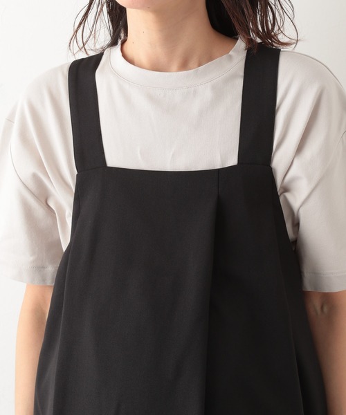 LEPSIM（レプシィム）の「マタニティ／リネンライクアシメTジャンスカ　932071（マタニティウェア/グッズ・レディース・ブラウン/ブラック/グリーン・FREE）」の4枚目の写真