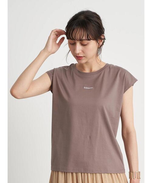 earth music&ecology(アースミュージックアンドエコロジー)の「ミニロゴノースリーブTシャツ *(Tシャツ/カットソー・レディース・オフホワイト/ベージュ/モカ/ピンク/サックスブルー/ブラック・M/S)」の11枚目の写真