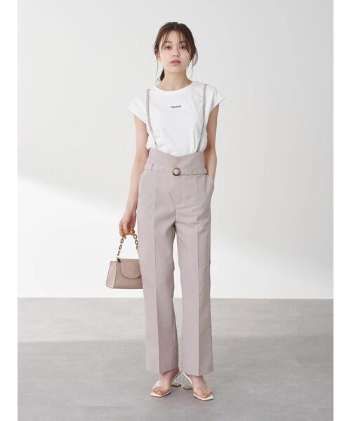 earth music&ecology(アースミュージックアンドエコロジー)の「ミニロゴノースリーブTシャツ *(Tシャツ/カットソー・レディース・オフホワイト/ベージュ/モカ/ピンク/サックスブルー/ブラック・M/S)」の17枚目の写真