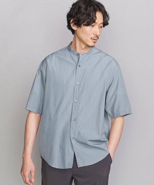 BEAUTY&YOUTH UNITED ARROWS（ビューティーアンドユースユナイテッドアローズ）の「BY SUPPLE バンドカラー テーパード シャツ（シャツ/ブラウス・メンズ・ライトブルー/ネイビー/ホワイト/ベージュ・X-LARGE/SMALL/LARGE/MEDIUM）」の4枚目の写真