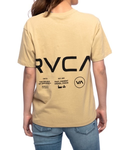 RVCA(ルーカ)の「RVCA レディース BACK RVCA BALANCE SS Tシャツ【2021年夏モデル】/ルーカ半袖Tシャツ(Tシャツ/カットソー・レディース・ベージュ/ブラック/ホワイト/グレー・SMALL/X-SMALL)」の4枚目の写真