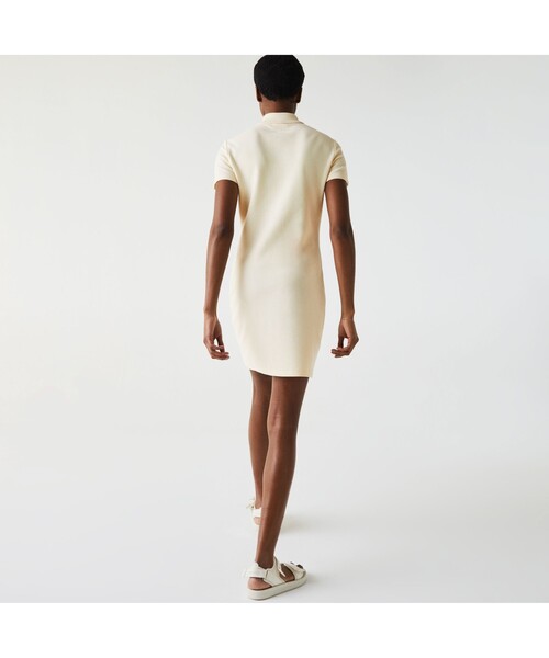 LACOSTE(ラコステ)の「『Made in France』オーガニックコットンポロドレス(シャツワンピース・レディース・ネイビー/アイボリー・40/38/36/34)」の5枚目の写真