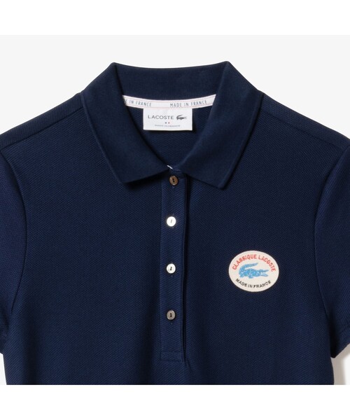 LACOSTE(ラコステ)の「『Made in France』オーガニックコットンポロドレス(シャツワンピース・レディース・ネイビー/アイボリー・40/38/36/34)」の8枚目の写真