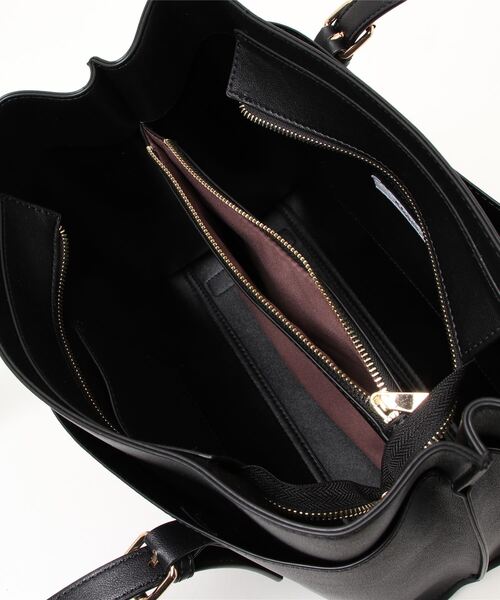 m.f.editorial（エムエフエディトリアル）の「エムエフエディトリアルレディース/m.f.editorial：Women 一枚革風ベルトハンドル トートバッグ A4対応（エコバッグ付）（トートバッグ・レディース・ベージュ/ブラック・FREE）」の10枚目の写真