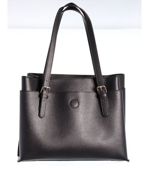 m.f.editorial（エムエフエディトリアル）の「エムエフエディトリアルレディース/m.f.editorial：Women 一枚革風ベルトハンドル トートバッグ A4対応（エコバッグ付）（トートバッグ・レディース・ベージュ/ブラック・FREE）」の14枚目の写真