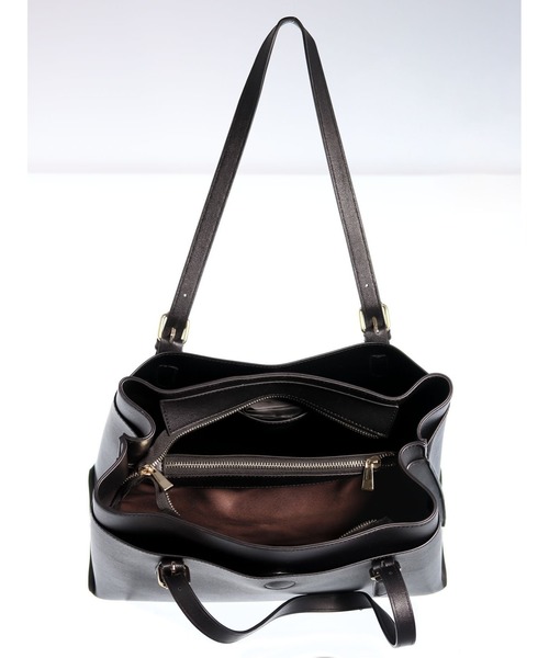 m.f.editorial（エムエフエディトリアル）の「エムエフエディトリアルレディース/m.f.editorial：Women 一枚革風ベルトハンドル トートバッグ A4対応（エコバッグ付）（トートバッグ・レディース・ベージュ/ブラック・FREE）」の17枚目の写真