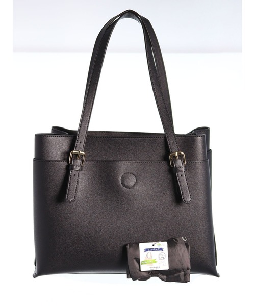 m.f.editorial（エムエフエディトリアル）の「エムエフエディトリアルレディース/m.f.editorial：Women 一枚革風ベルトハンドル トートバッグ A4対応（エコバッグ付）（トートバッグ・レディース・ベージュ/ブラック・FREE）」の18枚目の写真