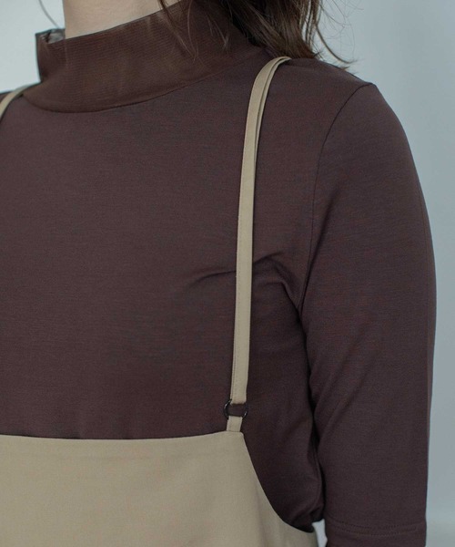 MARECHAL TERRE(マルシャルテル)の「プリーツコンビネーションジャンパースカート(ジャンパースカート・レディース・ブラック/ベージュ/ブラウン/インディゴブルー・MEDIUM)」の13枚目の写真