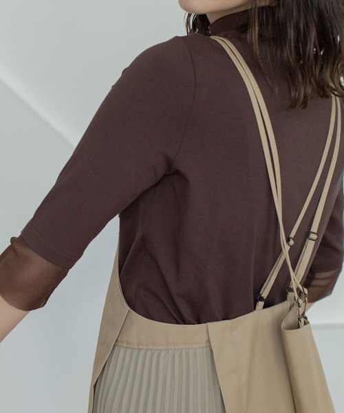 MARECHAL TERRE(マルシャルテル)の「プリーツコンビネーションジャンパースカート(ジャンパースカート・レディース・ブラック/ベージュ/ブラウン/インディゴブルー・MEDIUM)」の16枚目の写真