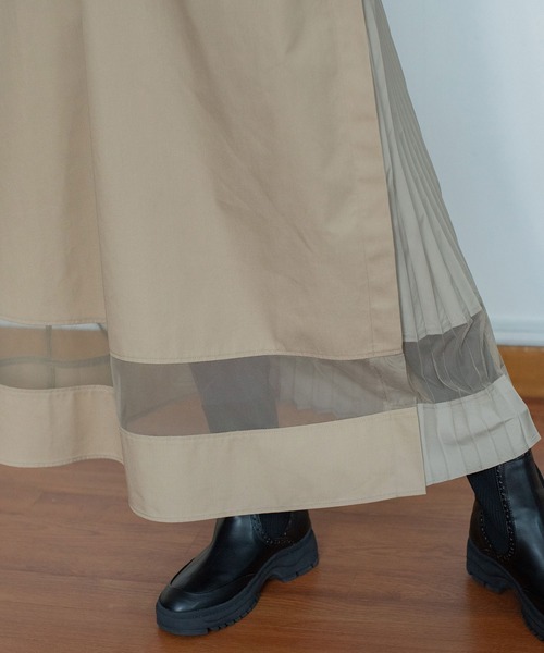 MARECHAL TERRE(マルシャルテル)の「プリーツコンビネーションジャンパースカート(ジャンパースカート・レディース・ブラック/ベージュ/ブラウン/インディゴブルー・MEDIUM)」の18枚目の写真