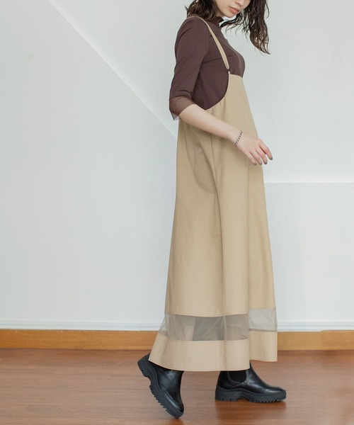 MARECHAL TERRE(マルシャルテル)の「プリーツコンビネーションジャンパースカート(ジャンパースカート・レディース・ブラック/ベージュ/ブラウン/インディゴブルー・MEDIUM)」の19枚目の写真