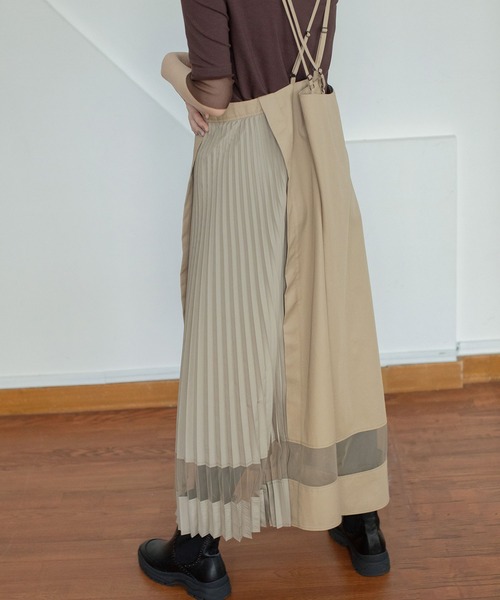 MARECHAL TERRE(マルシャルテル)の「プリーツコンビネーションジャンパースカート(ジャンパースカート・レディース・ブラック/ベージュ/ブラウン/インディゴブルー・MEDIUM)」の20枚目の写真