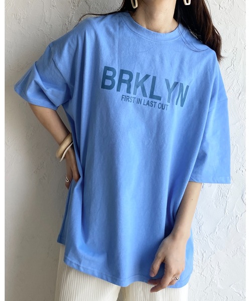 セール 英字ロゴプリント ビッグシルエット半袖カレッジtシャツ Tシャツ カットソー She S Closet シーズクローゼット のファッション通販 Zozotown