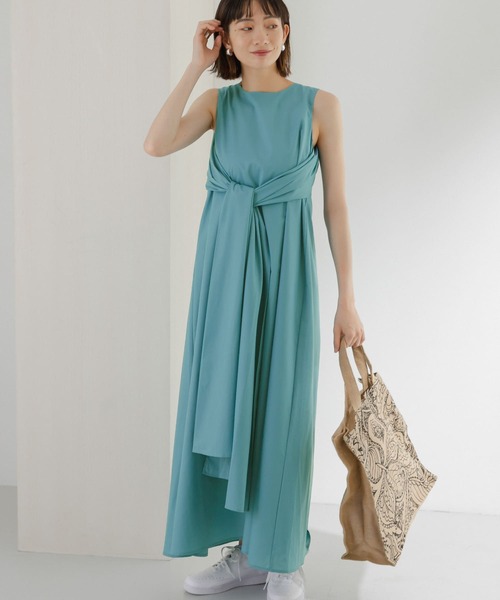 KBF（ケイビーエフ）の「Aラインボリュームワンピース（ワンピース・レディース・ダークブラウン/ブルー/ベージュ・ONE）」の11枚目の写真