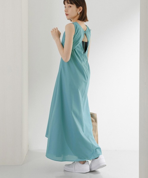 KBF（ケイビーエフ）の「Aラインボリュームワンピース（ワンピース・レディース・ダークブラウン/ブルー/ベージュ・ONE）」の6枚目の写真