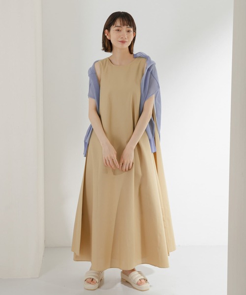 KBF（ケイビーエフ）の「Aラインボリュームワンピース（ワンピース・レディース・ダークブラウン/ブルー/ベージュ・ONE）」の8枚目の写真