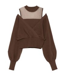 LAGUNAMOON | オフショルレイヤードニットプルオーバー(ニット/セーター)