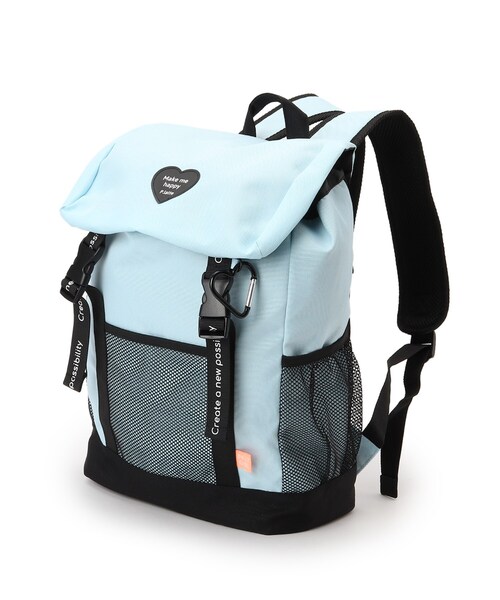PINK-latte（ピンクラテ）の「◆マウスカバー付きかぶせリュック（バックパック/リュック・キッズ・ブラック/ライトパープル/サックスブルー・00）」の3枚目の写真