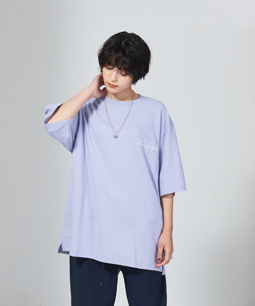 MYSELF ABAHOUSE（マイセルフアバハウス）の「【NEWHATTAN / ニューハッタン】別注 ワンポイント ロゴ T シャツ（Tシャツ/カットソー・メンズ・ホワイト/ブラック/ベージュ/ライラック・46/48）」の4枚目の写真