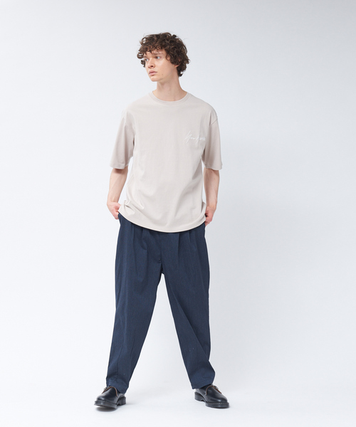 MYSELF ABAHOUSE（マイセルフアバハウス）の「【NEWHATTAN / ニューハッタン】別注 ワンポイント ロゴ T シャツ（Tシャツ/カットソー・メンズ・ホワイト/ブラック/ベージュ/ライラック・46/48）」の7枚目の写真