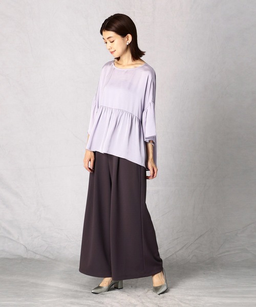 Comme Ca Mature(コムサマチュア)の「ヴィンテージサテンブラウス(シャツ/ブラウス・レディース・ライトグレー/ブラウン/ラベンダー・FREE)」の6枚目の写真