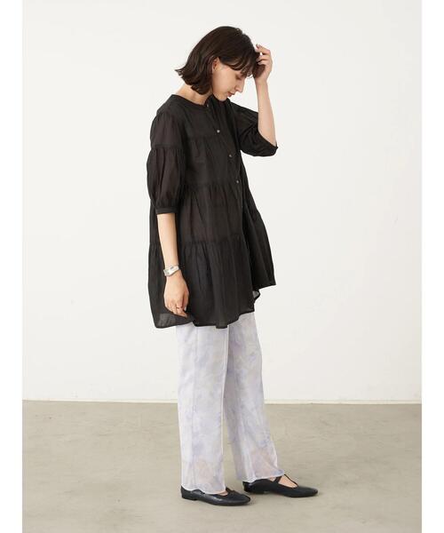 earth music&ecology（アースミュージックアンドエコロジー）の「ティアードチュニック ＊（Tシャツ/カットソー・レディース・サックスブルー/ホワイト系その他2/オフホワイト/ブラック/ピンクベージュ・FREE）」の21枚目の写真