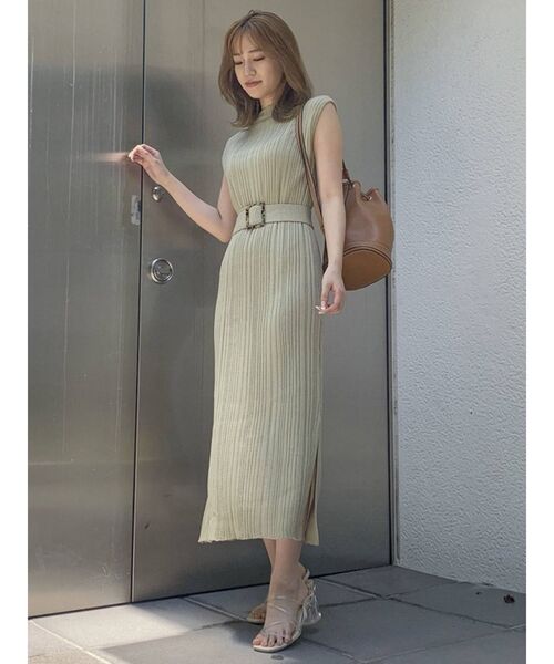 dazzlin（ダズリン）の「ウエストマークリブニットワンピース【WEB限定