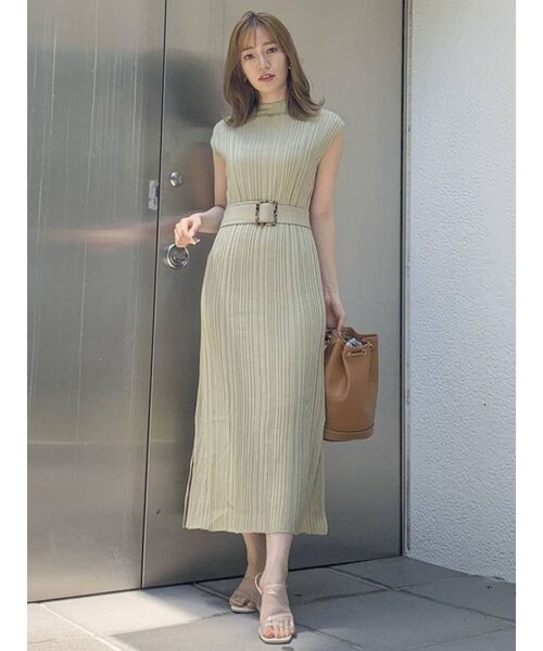 dazzlin（ダズリン）の「ウエストマークリブニットワンピース【WEB限定