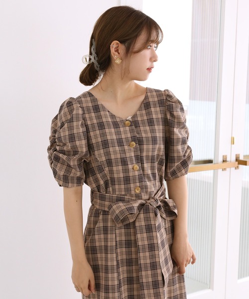 one after another NICE CLAUP(ワンアフターアナザーナイスクラップ)の「袖コンシャスマーメイドワンピース(ワンピース・レディース・ベージュ/アイボリー/ブラウン系その他/オレンジ系その他/ベージュ系その他・FREE)」の18枚目の写真