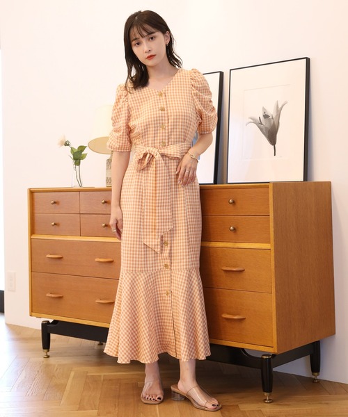 one after another NICE CLAUP(ワンアフターアナザーナイスクラップ)の「袖コンシャスマーメイドワンピース(ワンピース・レディース・ベージュ/アイボリー/ブラウン系その他/オレンジ系その他/ベージュ系その他・FREE)」の17枚目の写真