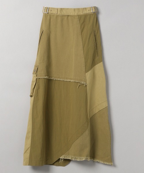 JEANASIS（ジーナシス）の「イソザイパッチワークスカート/959373（スカート・レディース・ブラック/ベージュ/カーキ・FREE）」の3枚目の写真