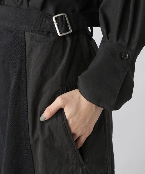 JEANASIS（ジーナシス）の「イソザイパッチワークスカート/959373（スカート・レディース・ブラック/ベージュ/カーキ・FREE）」の4枚目の写真